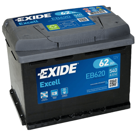 Battery 62 Ah for starter - Exide Excell