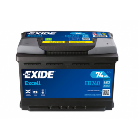 Battery 74 Ah for starter - Exide Excell