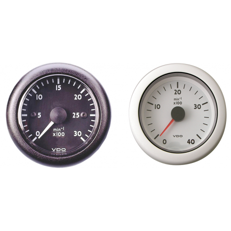 White rev counter 4000 rpm