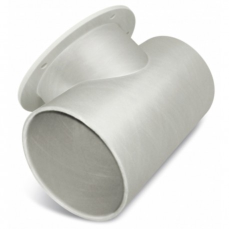 Flanged stern tunnel in polyester and fibreglass