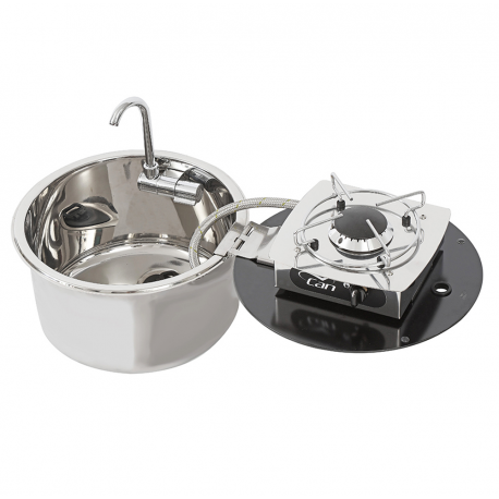 Single burner tilting cooker
