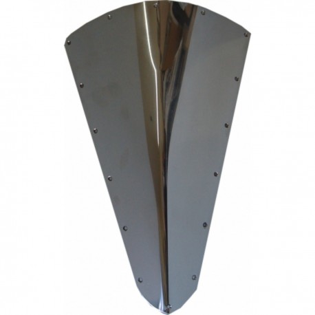 AISI 316 mirror polished stainless steel bow shield.