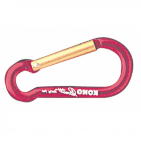 Light coloured alloy carabiner - Key-Lock closure.