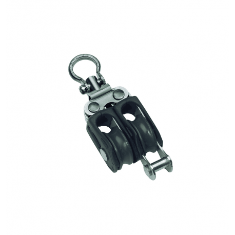 Double swivel block Ø 5 mm. with grommet - Barton Marine