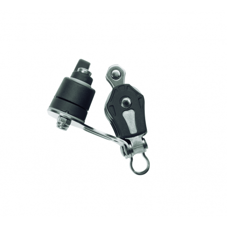 Triple fixed block Ø 5 mm. with becket and cleat - Barton Marine