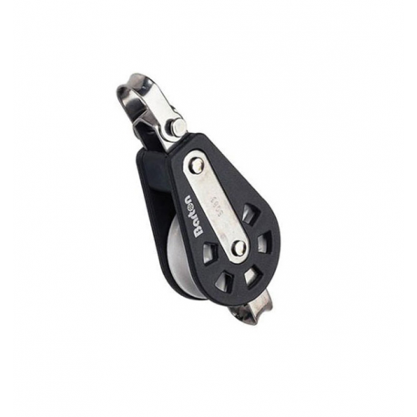 Single block Ø 8 mm. with shackle and becket - Barton Marine