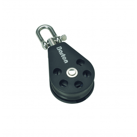 Single block with swivel eye Ø 8 mm. - Barton Marine