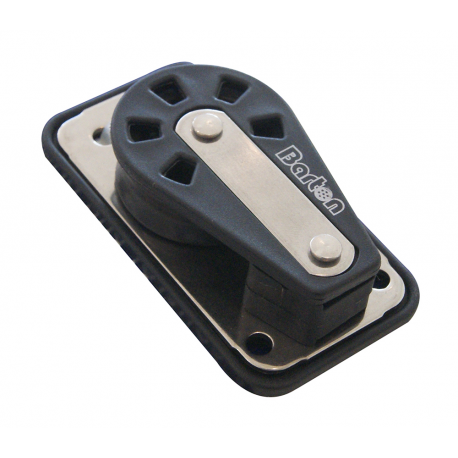 Single block Ø 8 mm with flat fixing - Barton Marine