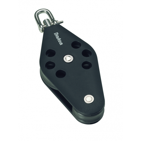 Single swivel fiddle block Ø 10 mm. - Barton Marine