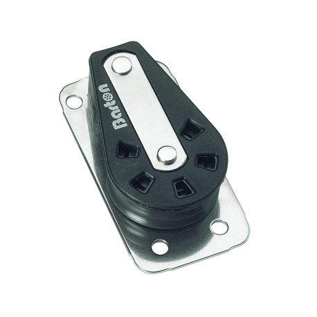 Single Ø 12 mm block with flat fixing - Barton Marine
