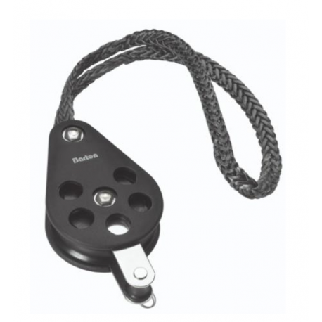 Single block Ø 14 mm. with Dyneema loop - Barton Marine
