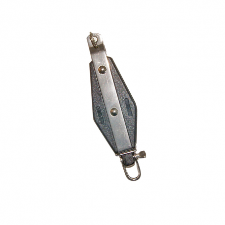Double fiddle block Ø 12 mm. with becket and balls - Viadana