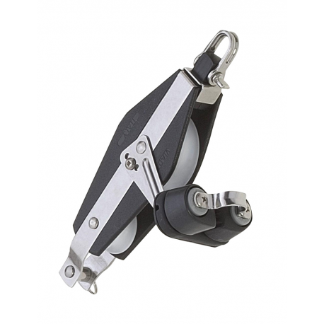Double fiddle block Ø 10 mm. with pulley block, becket and balls - Viadana