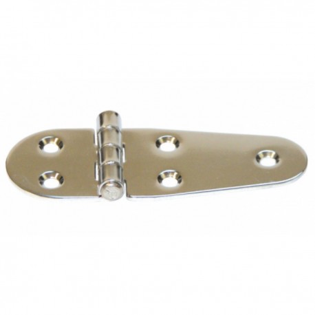 Mirror polished hinge - Dimensions 180 x 40 mm.