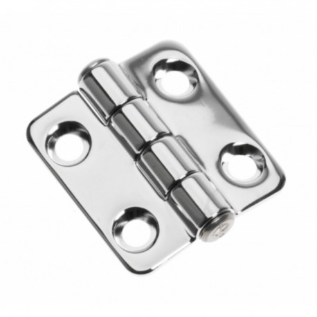 Cerniera lucidata a specchio in acciaio inox AISI 316 - Dimensioni 40 x 38 mm.