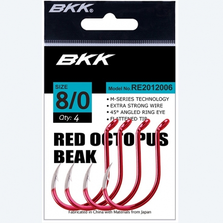 BKK Red Octopus Beak N.3/0 amo da pesca rosso