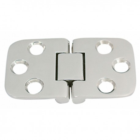 Stainless steel aisi 316 hinge with stop - Dimensions 70 x 42