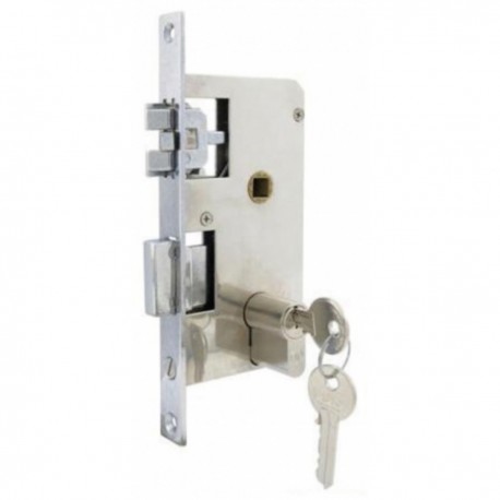 Concealed latch lock with vibration-damping latch bolt in chrome-plated brass