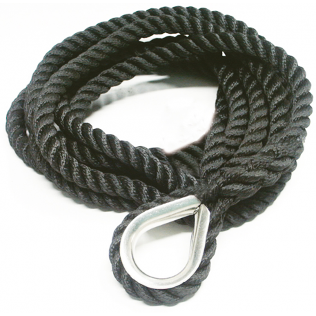 Mooring line black stainless steel redancia