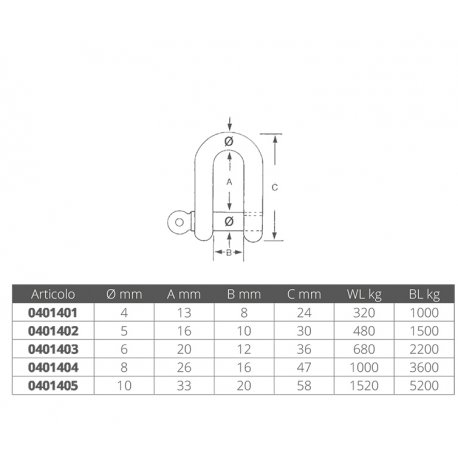 Stainless steel shackle