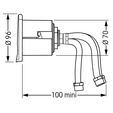 Round niche with mixer