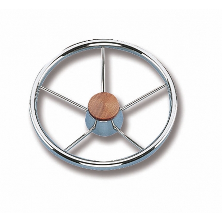 Ruota timone da Ø 320 mm. con impugnatura in acciaio inox