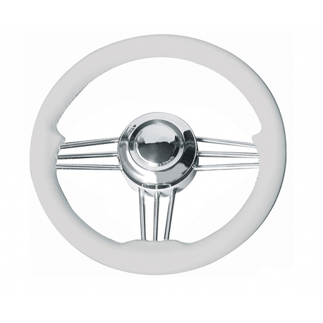 T14 rudder wheel Ø 350 mm. with soft plastic handle - Savoretti
