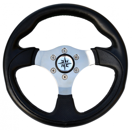 Volante T12 da Ø 300 mm. con impugnatura in plastico morbido - Savoretti