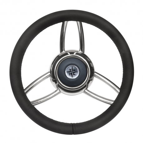 T26 steering wheel Ø 350 mm. with soft plastic handle - Savoretti