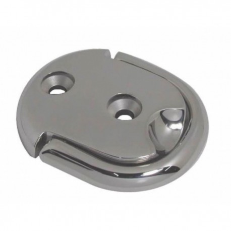 Oval plate in stainless steel AISI 316