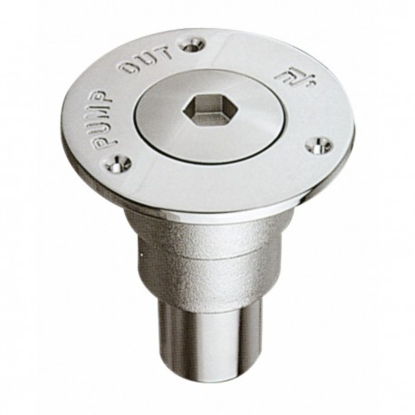 Chromed brass drain plug for black water