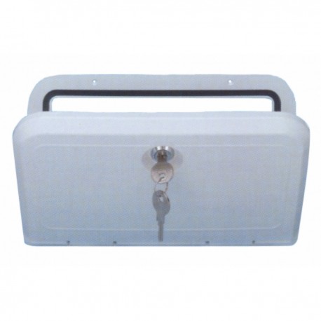 Door in white ASA with lock