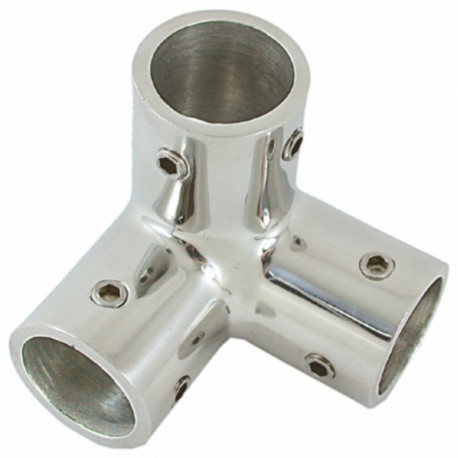 Three-way 90° angle micromolded stainless steel AISI 316