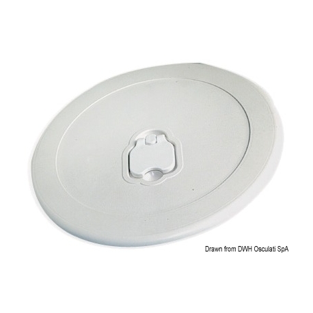Hatch with concealed screws and cam cover fixing