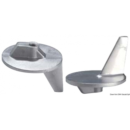 Anodo per piedi con eliche in acciaio inox 50/140 HP