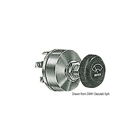 Control switch for windscreen wipers with two-speed adjustment