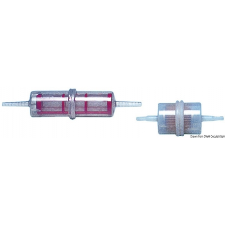 Clear plastic flying filter