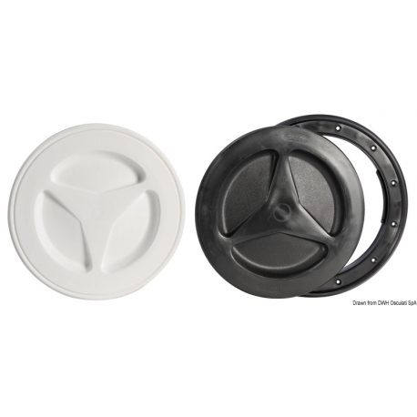 Inspection cap in polypropylene with rotating closure and bayonet