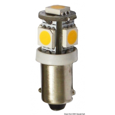 LED bulb for headlights, courtesy lights and navigation lights socket BA9S