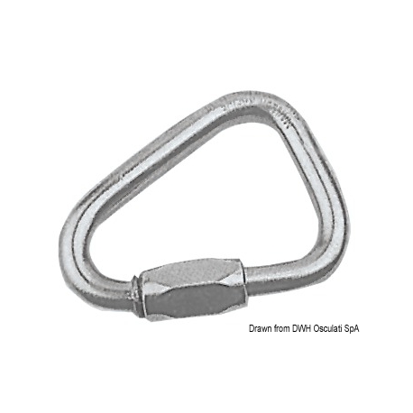 Delta carabiner with screw opening