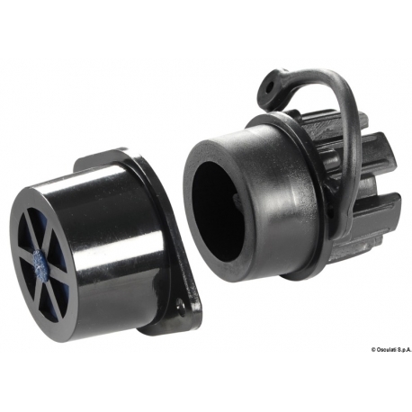 Cap with valve for inflatable boats