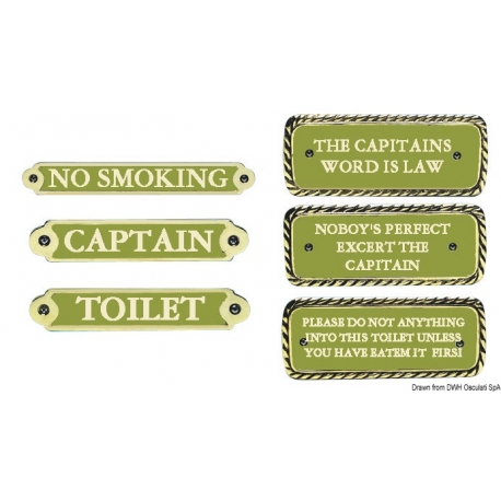 OLD MARINA nameplate for rooms on board