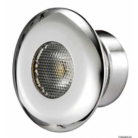 Plafoniera LED da incasso frontale in acciaio