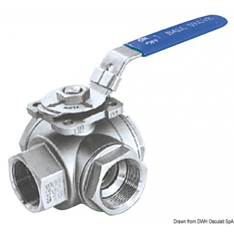 3-way ball valve female/female