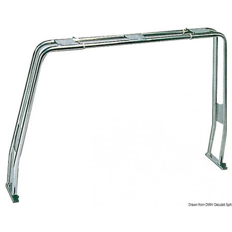 Roll bar abbattibile per barche