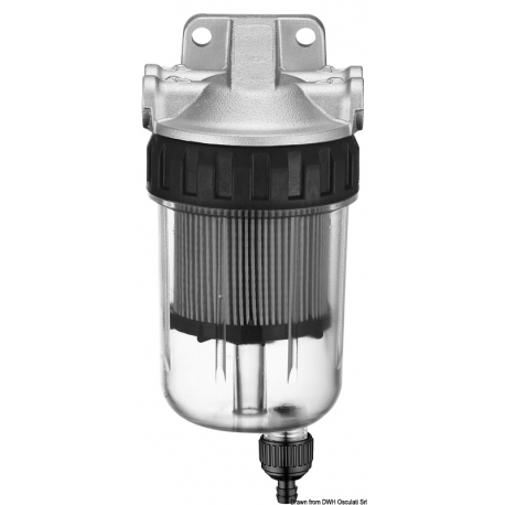 Aluminum water/fuel separator filter