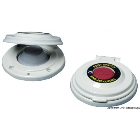 Watertight pedal switch for electric anchor winch control