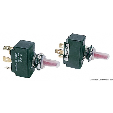Illuminated toggle switch