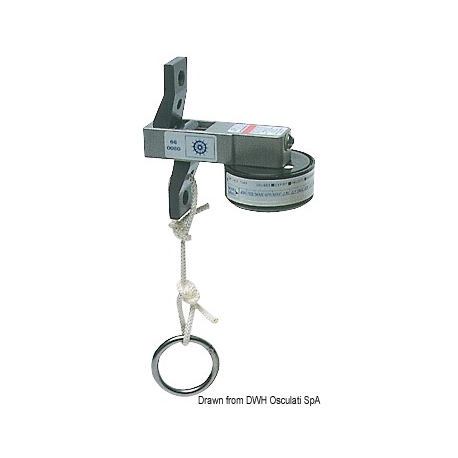 Hydrostatic hook for liferafts