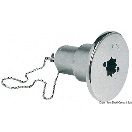 AISI 316 stainless steel microcast mirror polished fuel cap with low projection